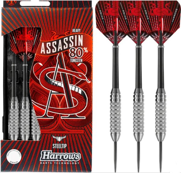 Harrows Assassin 80% Steel Tip Darts 34 Gram
