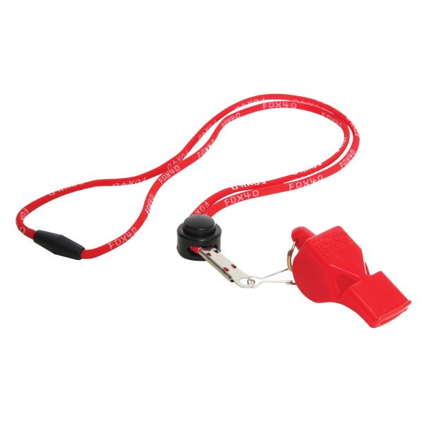 FOX 40 Whistle Classic official With Lanyard Red