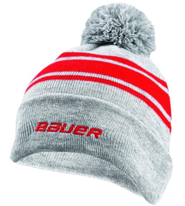Bauer X New Era Team Stripe Pom Pom Red