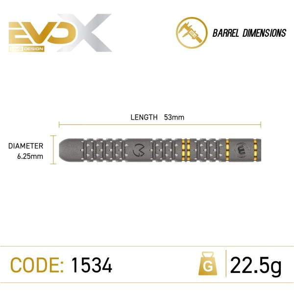 Winmau Michael van Gerwen EVO-X 90% darts - Afbeelding 4
