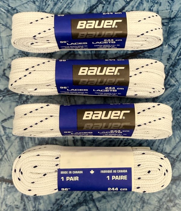 Bauer / TexStyle Non Wax White Hockey Laces - Afbeelding 3
