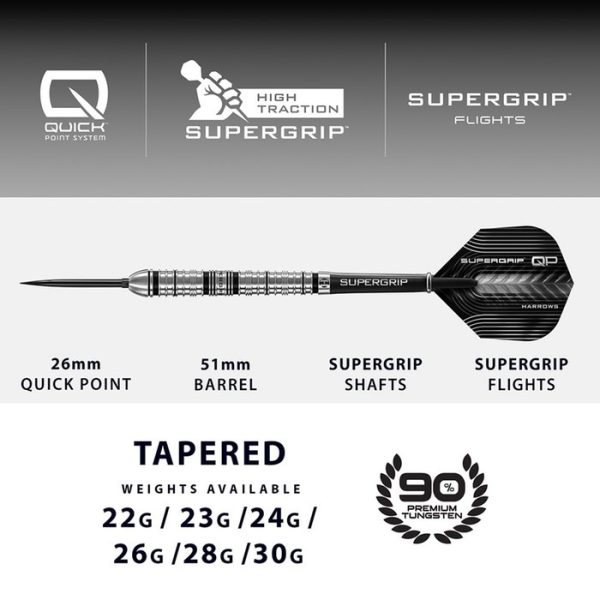 Harrows Supergrip Tapered Quick Point 90% - Afbeelding 5
